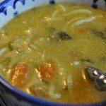 Kylling-karry suppe med nudler