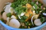 Kold kartoffelsalat med eddike olie dressing