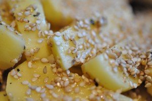 Pommes frites med sesam - sprøde sesam fritter