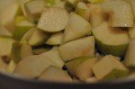 Pærecrumble med marcipan - nem pærekage
