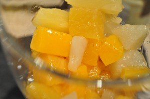 Syltede frugter med vanillecreme nem dessert