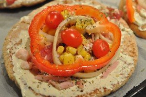 Hurtige pitabrødspizzaer  - mini pizzaer