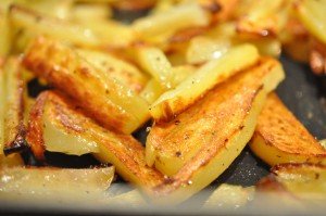 Kylling med appelsin, hvidløg og rosmarin - med pommes frites