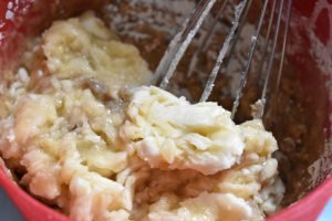 Bananmuffins med olie, brun farin & chokolade