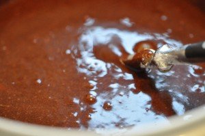 Chokoladekage med chokolade, marcipan og nougat