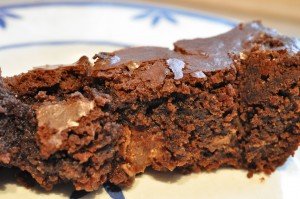 Chokoladekage med nougat og chokolade