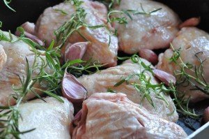 Kylling med honning, citron, hvidløg og rosmarin