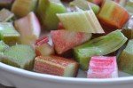 Rabarbertærte - crumble med mandelmel