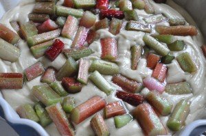 Rabarberkage med marengs - rabarber kage
