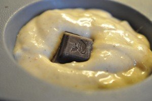 Fedtfattige bananmuffins med chokolade