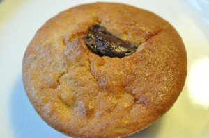 Fedtfattige bananmuffins med chokolade