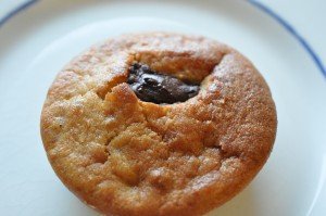 Fedtfattige bananmuffins med chokolade