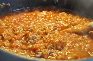 Pasta kødsovs opskrift - spaghetti kødsovs med grøntsager