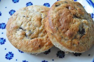 Bananmuffins med chokolade