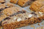 Biscotti med mandler, chokolade og kirsebær