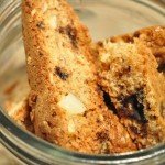 Biscotti med mandler chokolade og kirsebær
