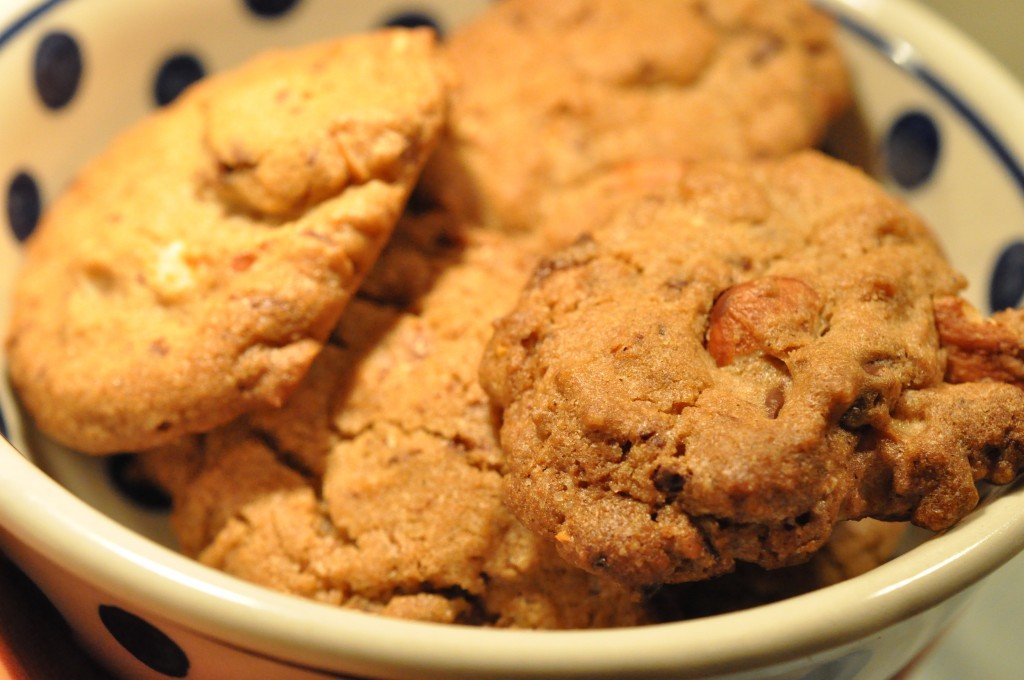 Julecookies med kanel, ingefær & chokolade