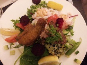 Fødselsdagsmenu på Blokhus fiskerestaurant