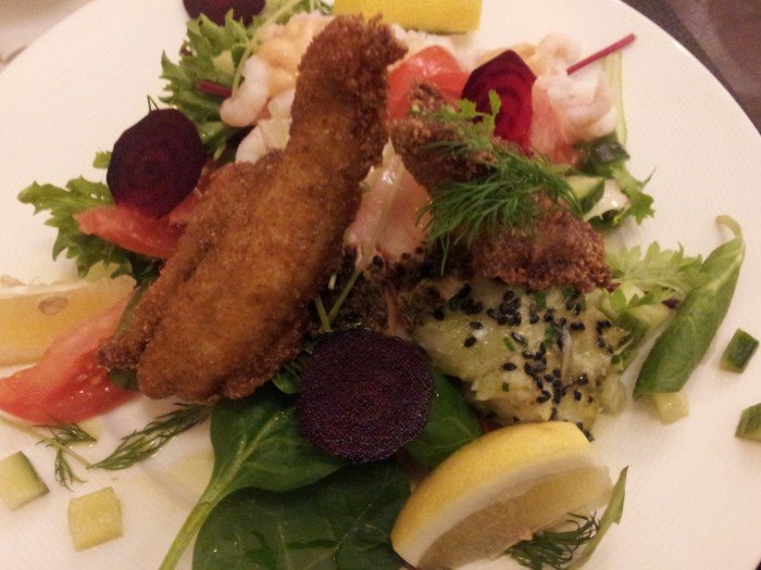Fødselsdagsmenu på Blokhus fiskerestaurant