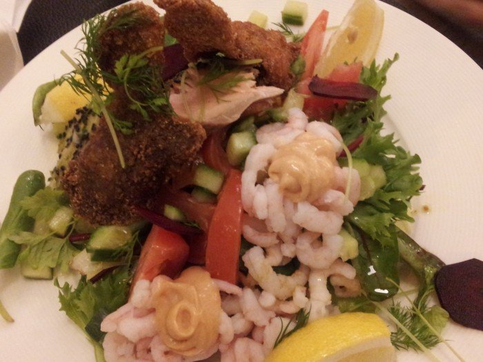 Fødselsdagsmenu på Blokhus fiskerestaurant