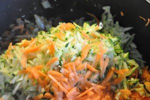 Lasagne med oksekød, squash og gulerødder