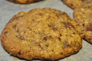 Småkager med chokolade og nødder - cookies