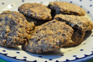 Småkager med chokolade og nødder - cookies