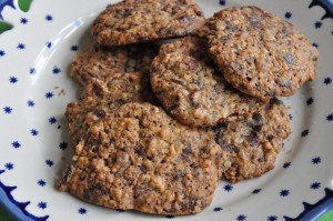 Småkager med chokolade og nødder - cookies
