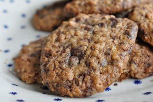 Småkager med chokolade og nødder - cookies