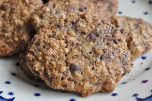 Småkager med chokolade og nødder - cookies