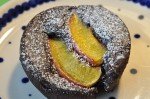 Chokolademuffins med nektariner og Marsbar