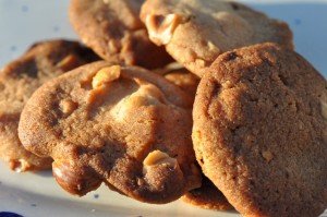 Cookies med agavesirup, nødder og Marsbar