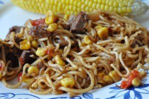 Stegte nudler i soya - chilisauce med oksekød Stop madspild