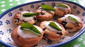 Muffins med mynte og myntesirup