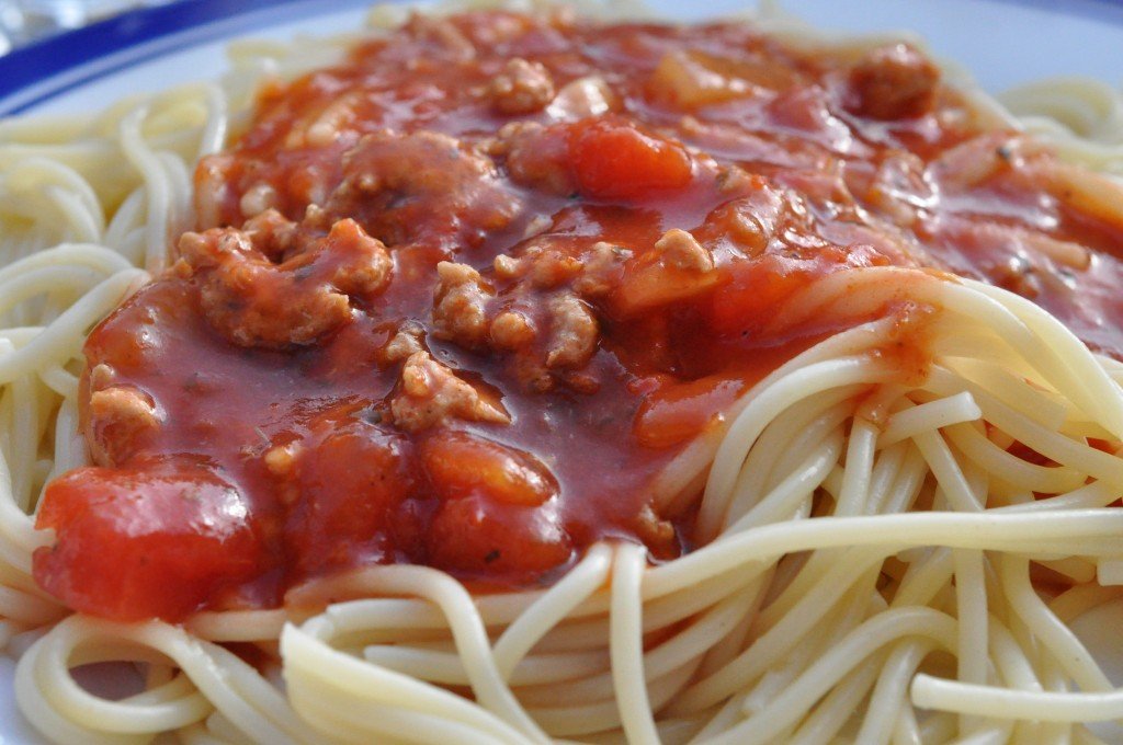 Spaghetti Bolognese på fjeldtoppen i Norge