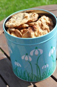 Cookies med Marsbar, marcipan og mandler