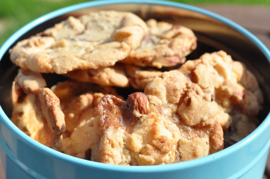 Cookies med Marsbar, marcipan og mandler