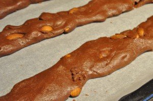 Biscotti med appelsin, mandler og kakao