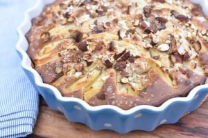 Pærekage med marcipan og nougat - opskrift