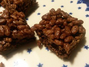 Choko rice crisp bites - chokoladekage med rice krispies