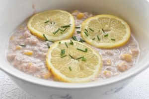 Tunmousse med creme fraiche - uden husblas