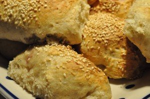 Grove pølsehorn og frikadelle sandwich 