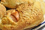 Grove pølsehorn og frikadelle sandwich