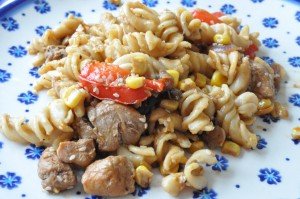 Pastaret med soya & kylling - sund fedtfattig