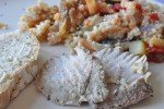 Marineret nakkefilet i stegeso m. bulgur, squash & aubergine