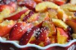 Frugttærte med marcipan, nougat & nektariner