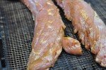 Svinemørbrad på grill med grillede kartofler