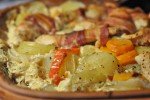 Kyllingefilet i stegeso med bacon og kartofler