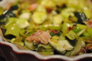 Porretærte med bacon - grov tærte opskrift