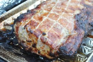 Hamburgerryg på grill glaseret hamburgerryg